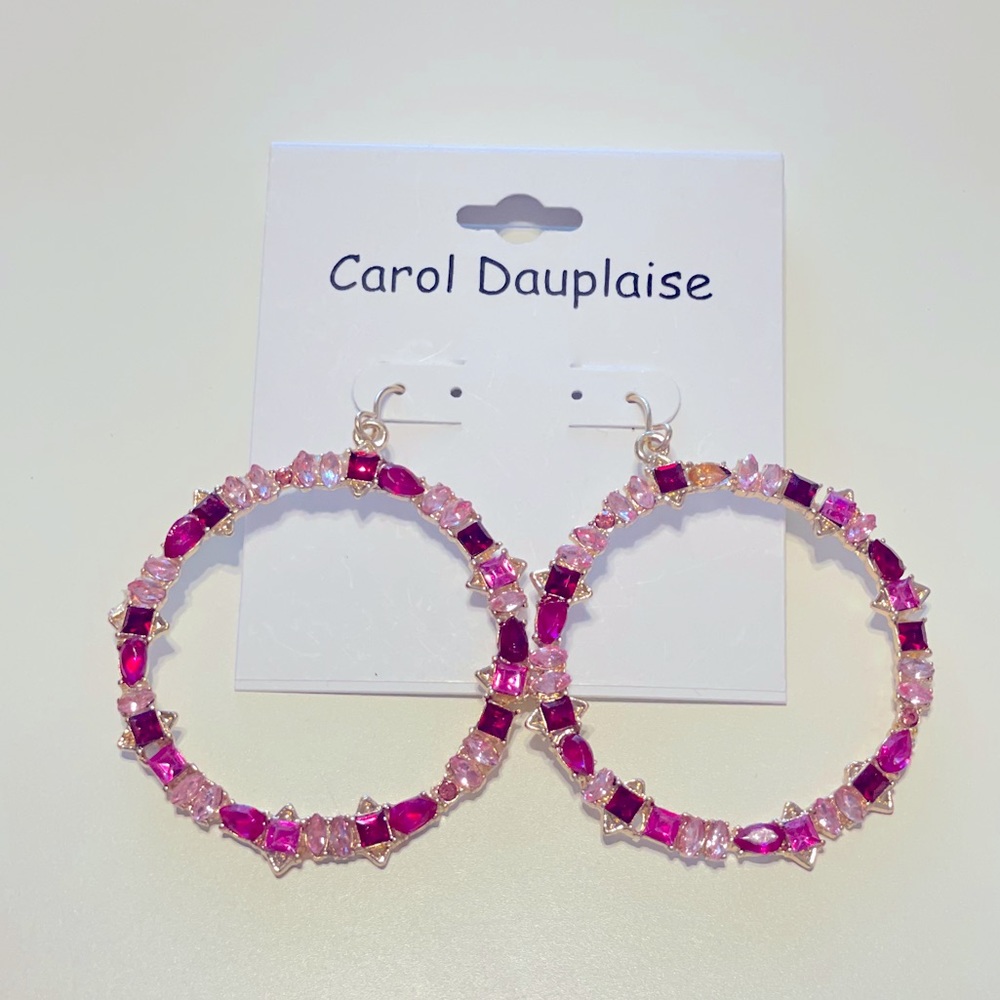 Carol Dauplaise Pink earrings